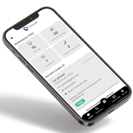 ProLink - application mobile développée par Luc Gireaud